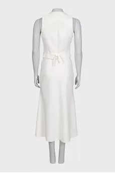 White suit with a skirt, jacket and vest
