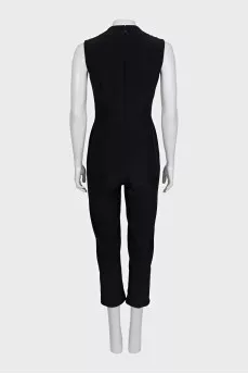 Jumpsuit with slit trousers