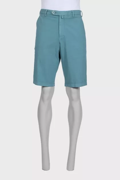 Men's blue denim shorts