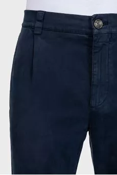 Men's straight blue trousers