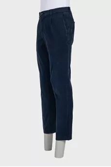 Men's straight blue trousers