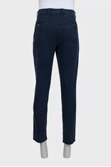 Men's straight blue trousers