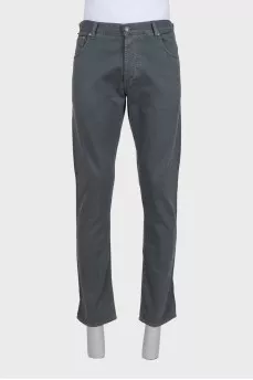Men's mid-rise jeans in gray