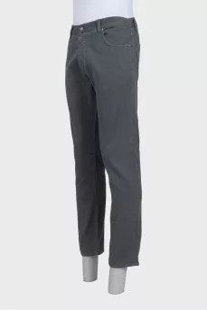 Men's mid-rise jeans in gray
