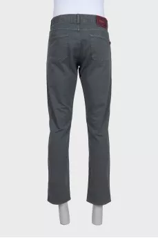 Men's mid-rise jeans in gray