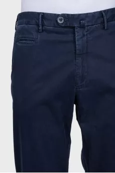 Men's blue distressed trousers