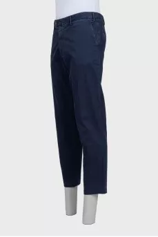 Men's blue distressed trousers