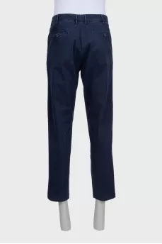 Men's blue distressed trousers