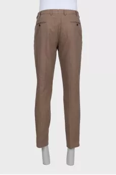 Men's straight-leg trousers in brown