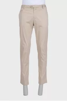 Men's straight trousers in beige