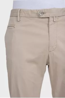 Men's straight trousers in beige