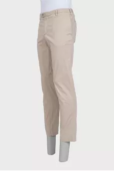 Men's straight trousers in beige