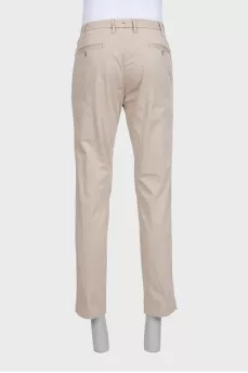Men's straight trousers in beige