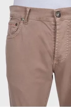 Men's brown button-down jeans