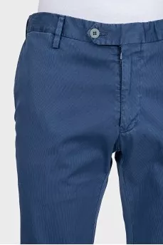 Men's blue straight-leg shorts