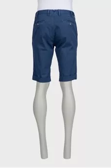 Men's blue straight-leg shorts