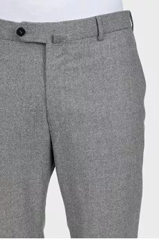 Men's light gray wool trousers