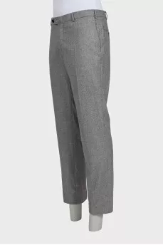 Men's light gray wool trousers