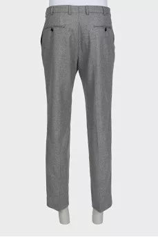 Men's light gray wool trousers