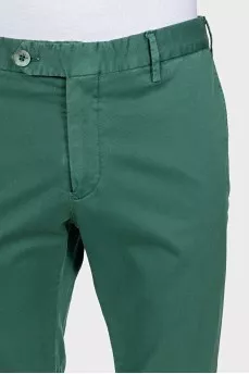 Men's green straight-leg shorts