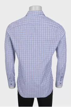 Men's shirt with a two-tone checkered print