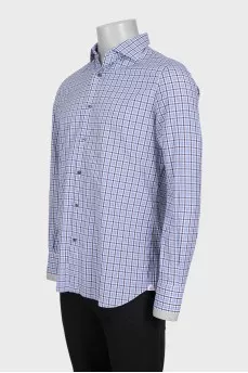 Men's shirt with a two-tone checkered print