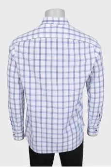 Men's straight-cut shirt in a large check pattern