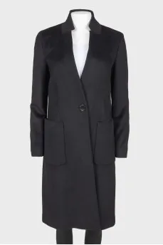 Black wool coat