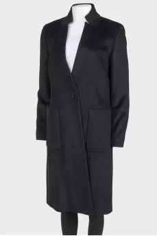 Black wool coat