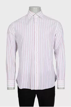 Men's multi-colored striped shirt