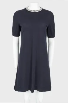 Silver collar dress