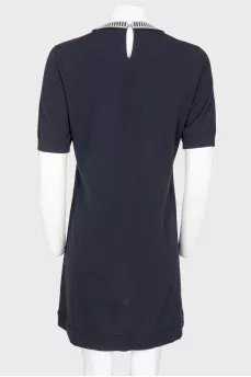 Silver collar dress