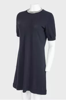 Silver collar dress