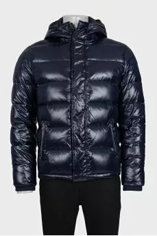 Men's dark blue down jacket