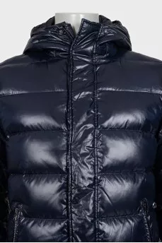 Men's dark blue down jacket
