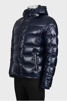 Men's dark blue down jacket