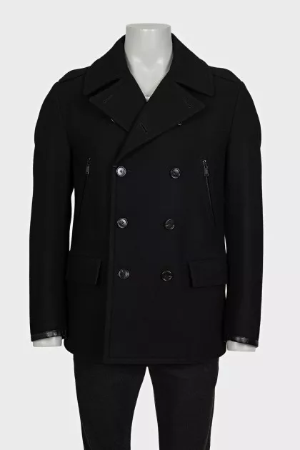 Men's black coat with tag