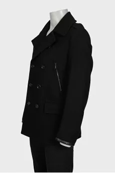 Men's black coat with tag