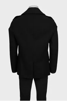Men's black coat with tag