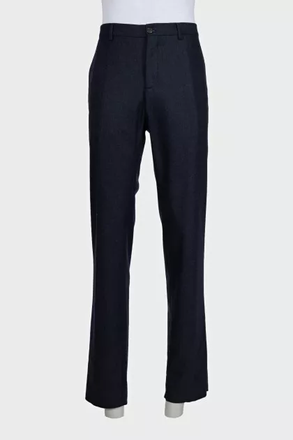 Men's wool trousers with a straight fit tag