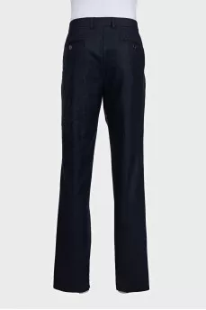 Men's wool trousers with a straight fit tag
