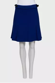 Blue belted skirt with tag