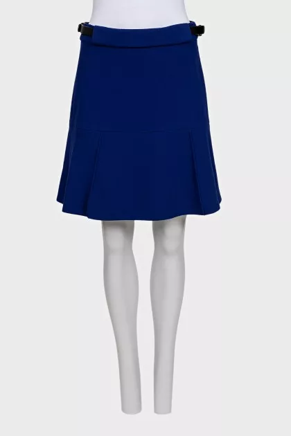 Blue belted skirt with tag