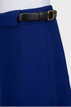 Blue belted skirt with tag