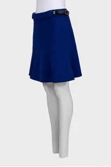 Blue belted skirt with tag