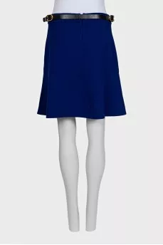 Blue belted skirt with tag