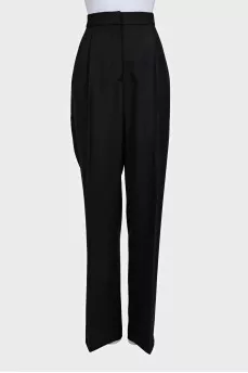 Black classic trousers with tag