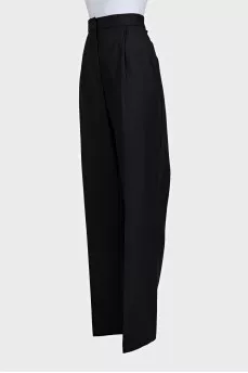 Black classic trousers with tag