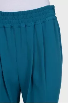 Blue joggers with elastic and tag