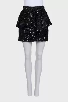 Black sequin skirt with tag